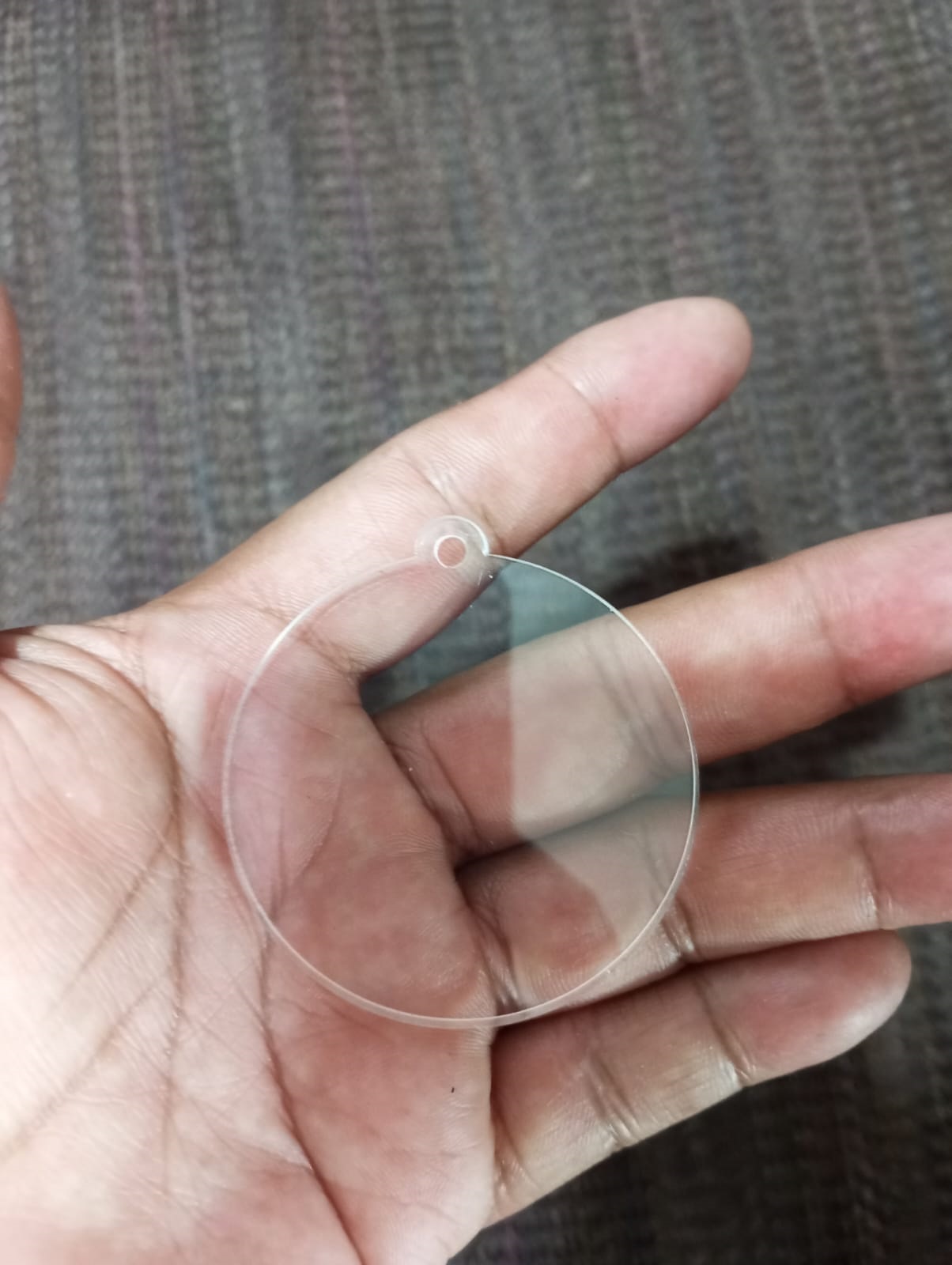 Acrilico circular para llavero de 2" de Diametro